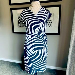 H&M Zebra Wrap Dress M